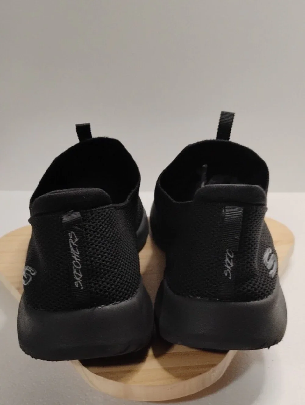 Skechers Men's Black Slip-On Knit Sneakers